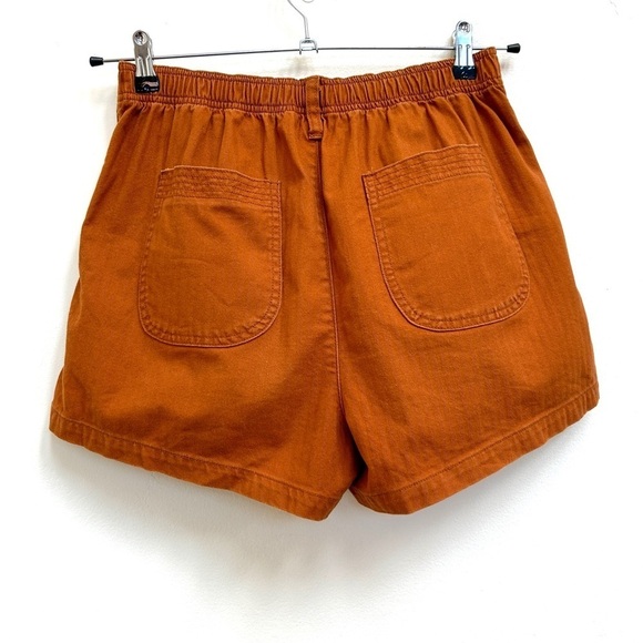 Madewell Camp Shorts Burnt Sienna Orange High Waisted, Size Small - Picture 9 of 13